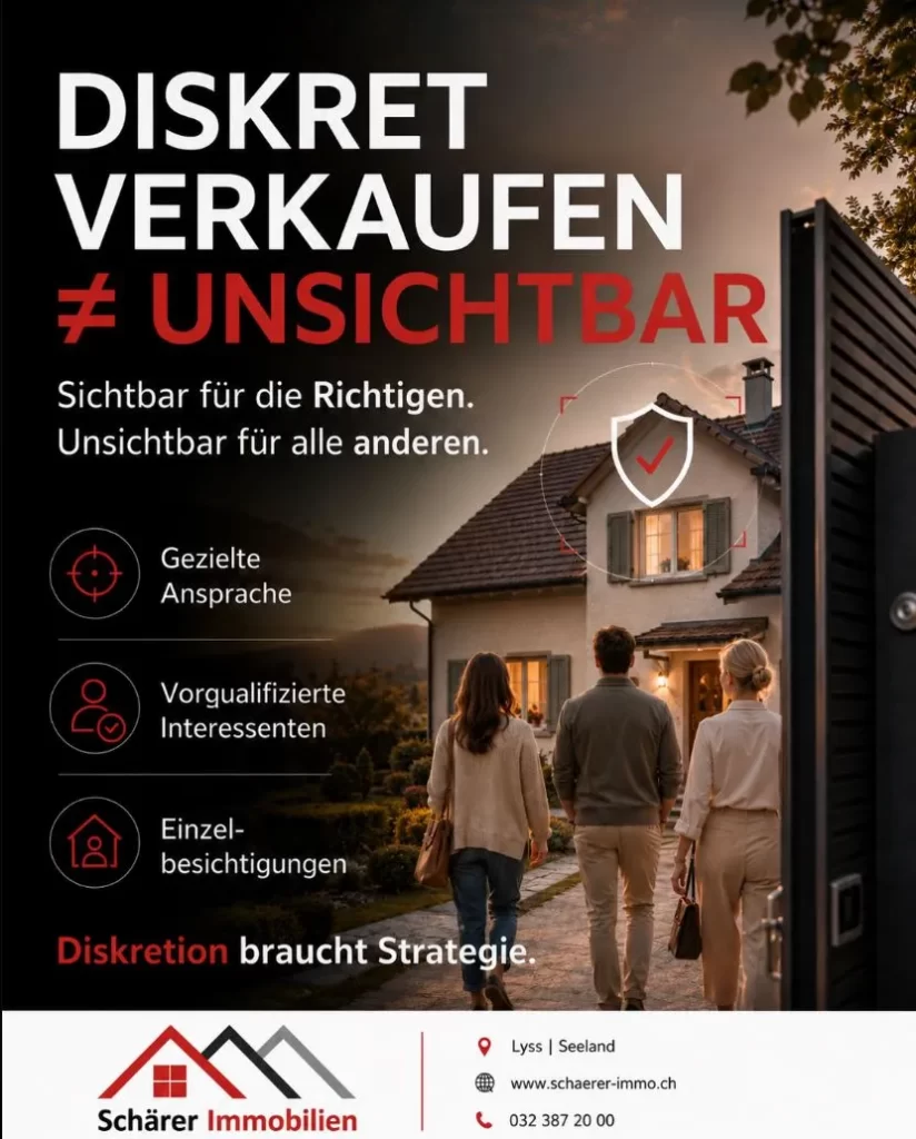 Grafik: Diskret verkaufen heisst nicht unsichtbar – sichtbar für die Richtigen, unsichtbar für alle anderen