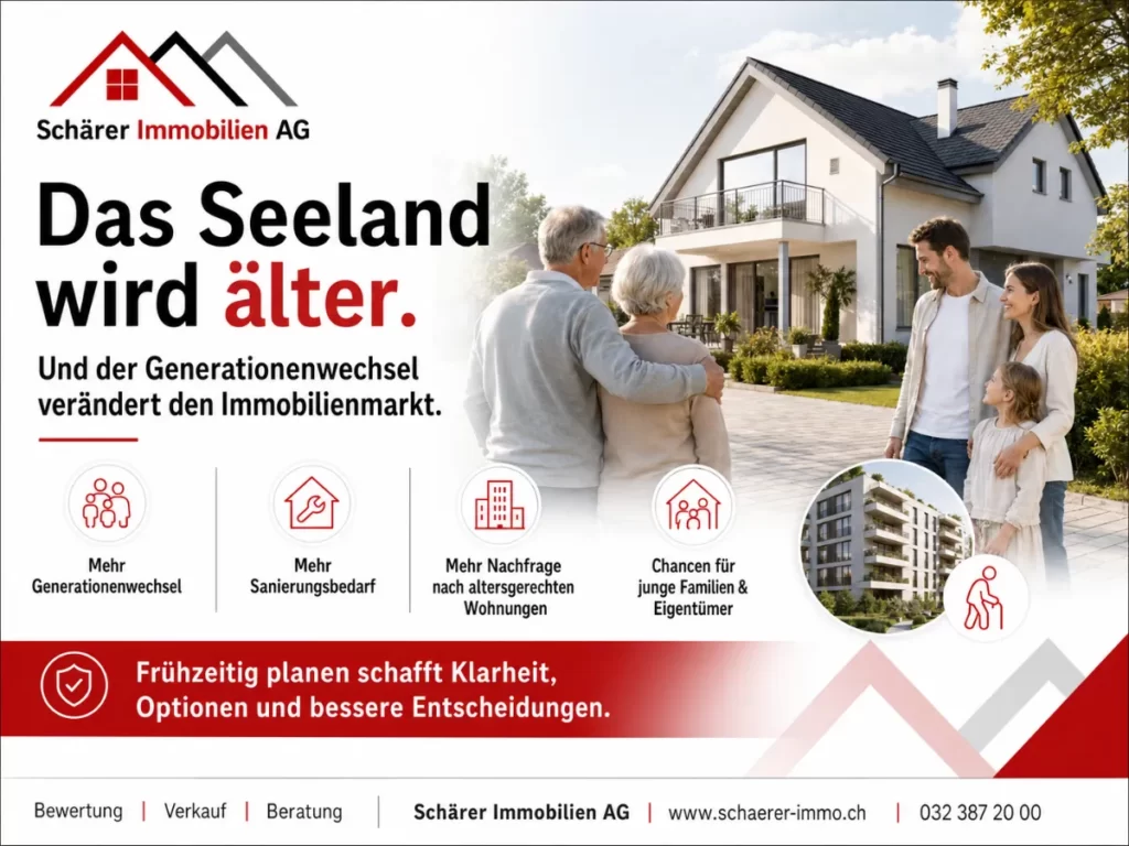 Generationenwechsel im Seeland: Einfamilienhaus, das an die nächste Generation übergeht
