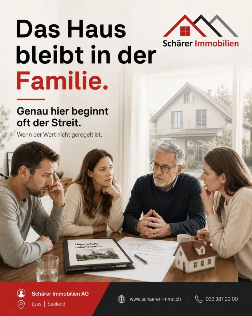 Eltern übergeben ihr Einfamilienhaus an ein Kind – Erbvorbezug und Anrechnungswert regeln