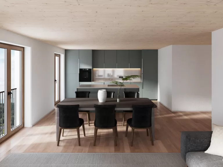 Daheim im Oberdorf - neue 4.5 Zimmer Eigentumswohnung aus Holz und Lehm und mit Garten – Bild 6