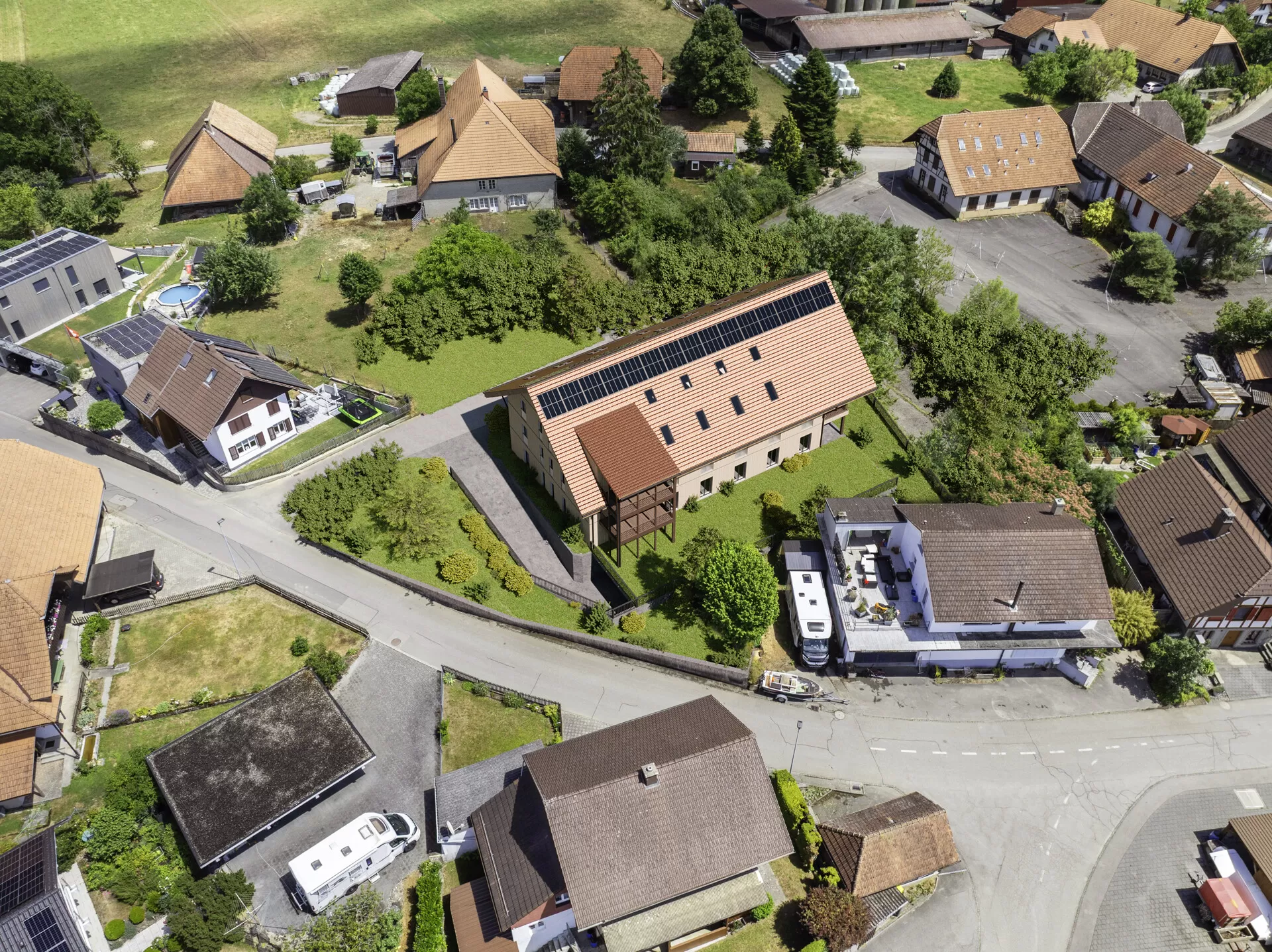 Daheim im Oberdorf - neue 4.5 Zimmer Eigentumswohnung aus Holz und Lehm und mit Garten – Bild 8